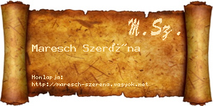 Maresch Szeréna névjegykártya